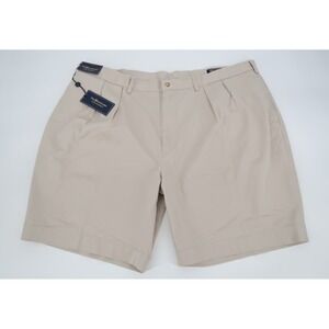 Vintage Polo Ralph Lauren Mens 46B Shorts Beige Khaki Classic Pleated Chino NEW